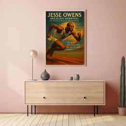 Jesse Owens Vintage Olympic Inspiration Poster Art