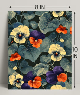 Vibrant Floral Elegance: Modern Botanical Artistic Poster