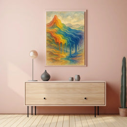 Colorful Mountain Dreamscape Poster