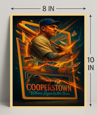 Cooperstown Legends Are Born Wall Art Print PosterGoat
