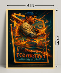 Cooperstown Legends Are Born Wall Art Print PosterGoat