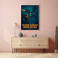 Undersea Adventure Jules Verne Cinematic Poster