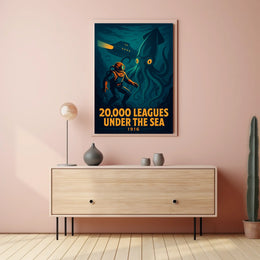 Undersea Adventure Jules Verne Cinematic Poster