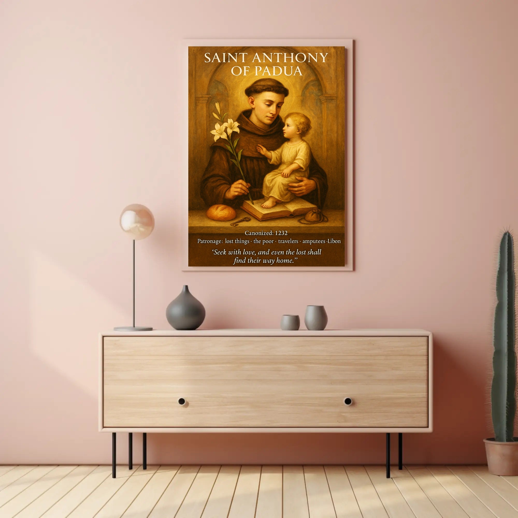 Saint Anthony of Padua Poster PosterGoat
