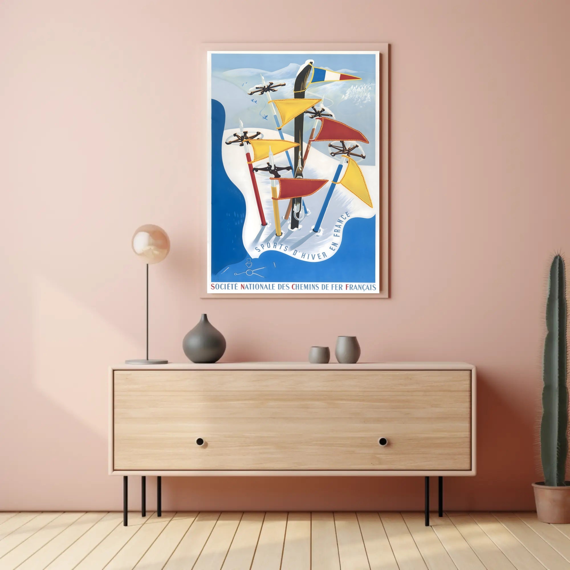 Winter Sports Adventure: Vintage French Travel Poster PosterGoat