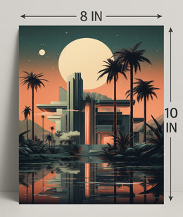 Futuristic Oasis Poster PosterGoat