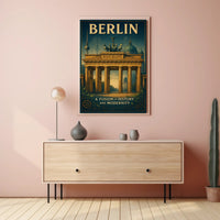 Berlin's Historic and Modern Fusion Travel Poster