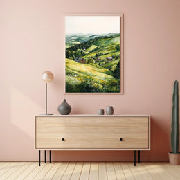 Ukraine Carpathian Mountains Countryside View Poster