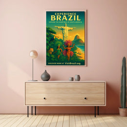 Brazil Culture and Nature Vibrant Dancers Wildlife Poster