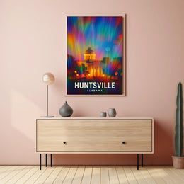 Huntsville Alabama Cityscape Wanderlust Minimalist Poster