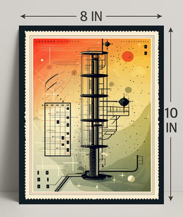 Futuristic Tower Design Poster