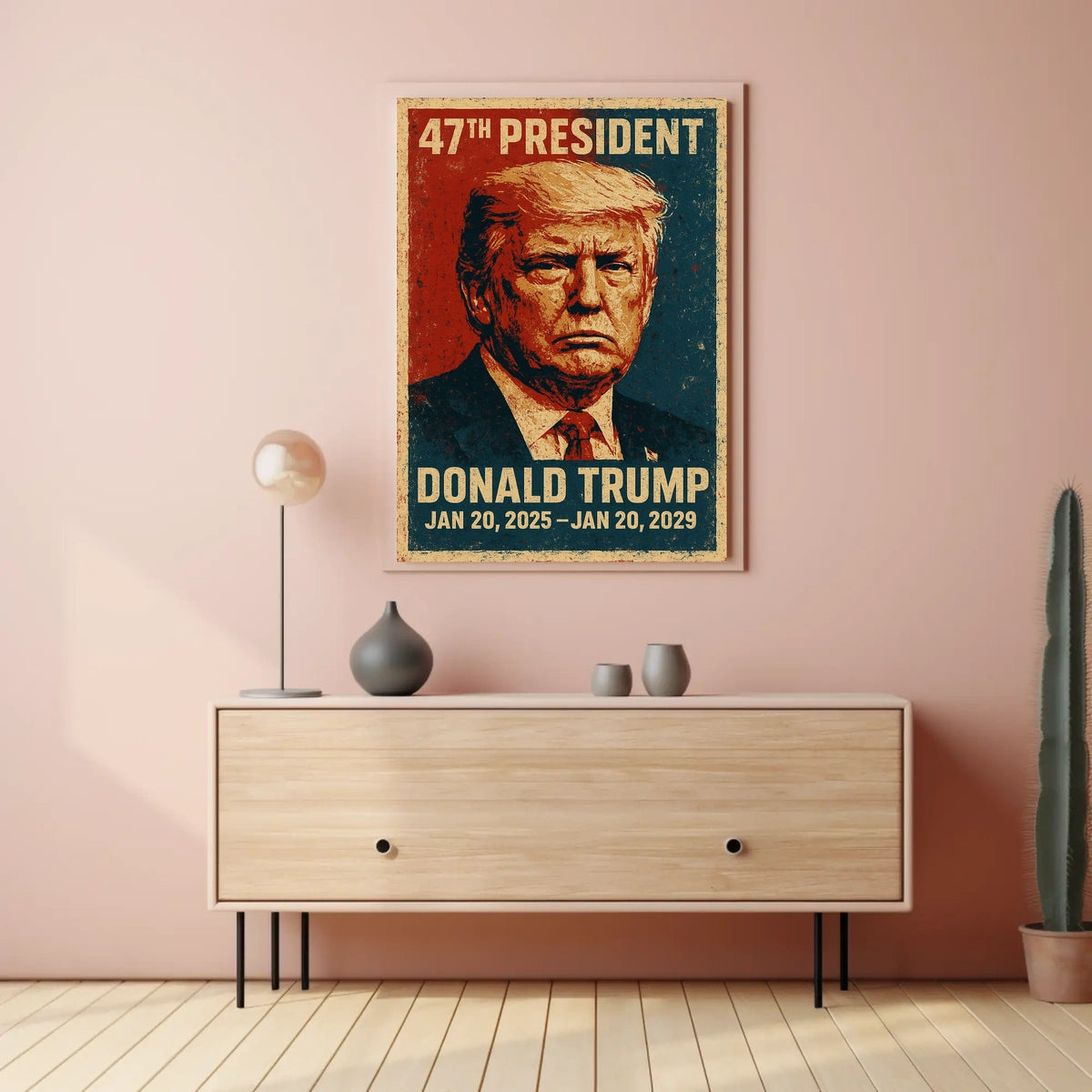 Donald Trump Leadership Strength Typography Poster