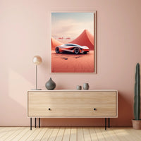 Futuristic Desert Ride Poster PosterGoat