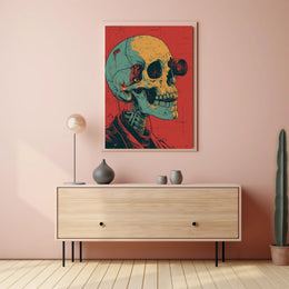 Cybernetic Skull Art Poster PosterGoat