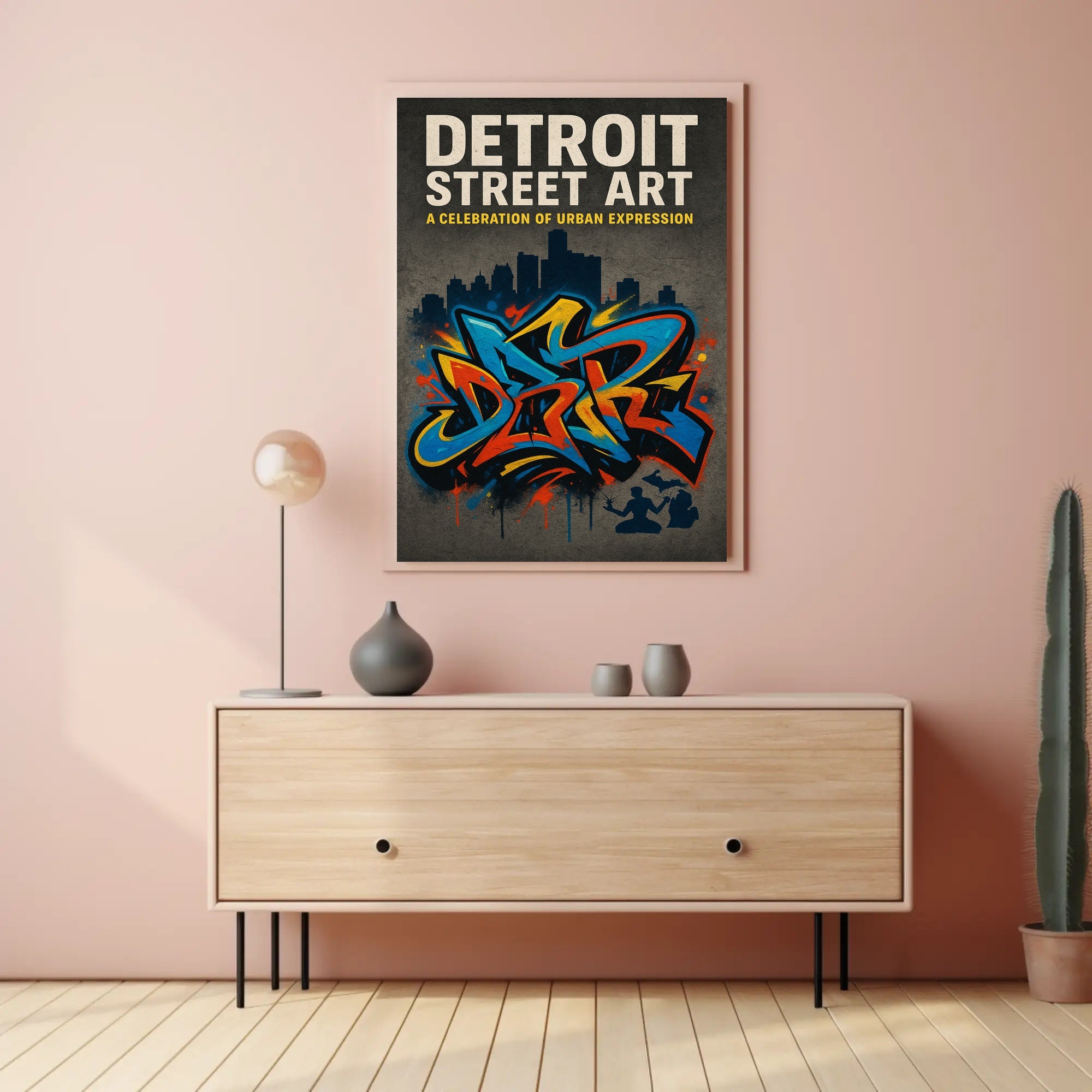 Detroit Street Art Wall Art Print PosterGoat
