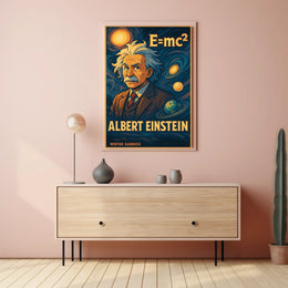Albert Einstein Cosmic Visionary Poster