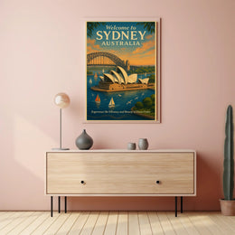 Sydney Vintage Travel Poster Wall Art Print