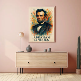 Historical Watercolor Portrait: Patriotic American Legacy