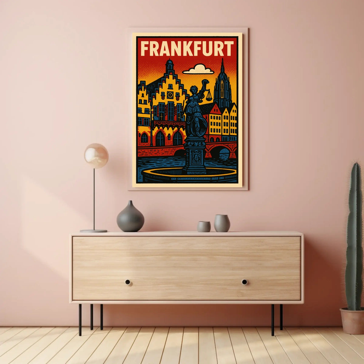 Frankfurt Cityscape Poster