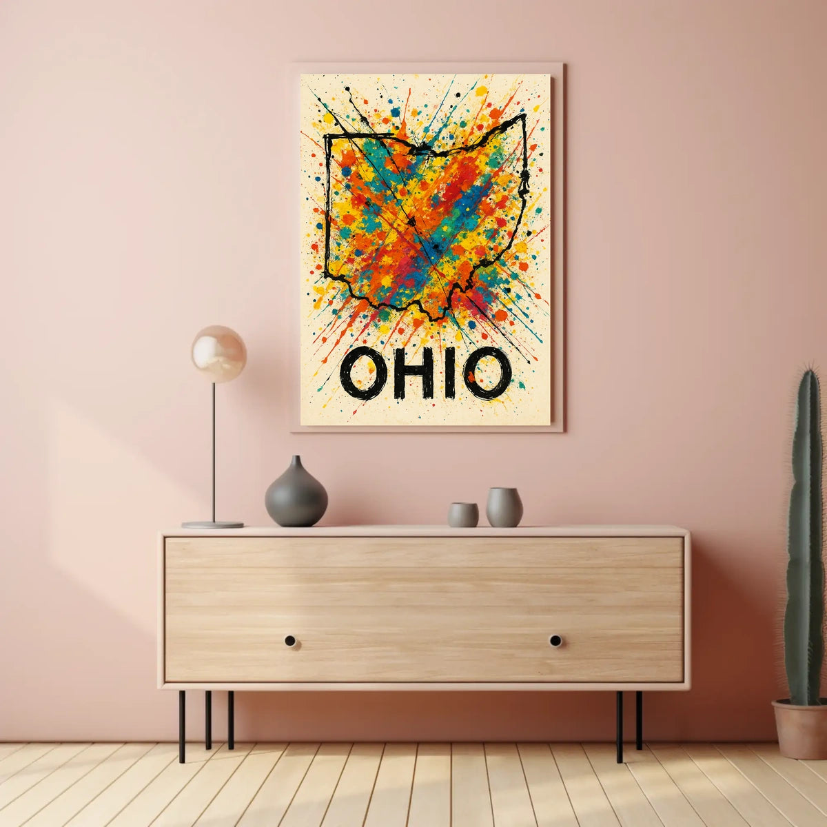 Ohio Splash Art Poster
