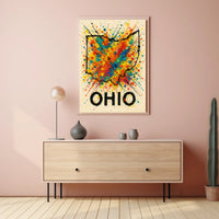 Ohio Splash Art Poster