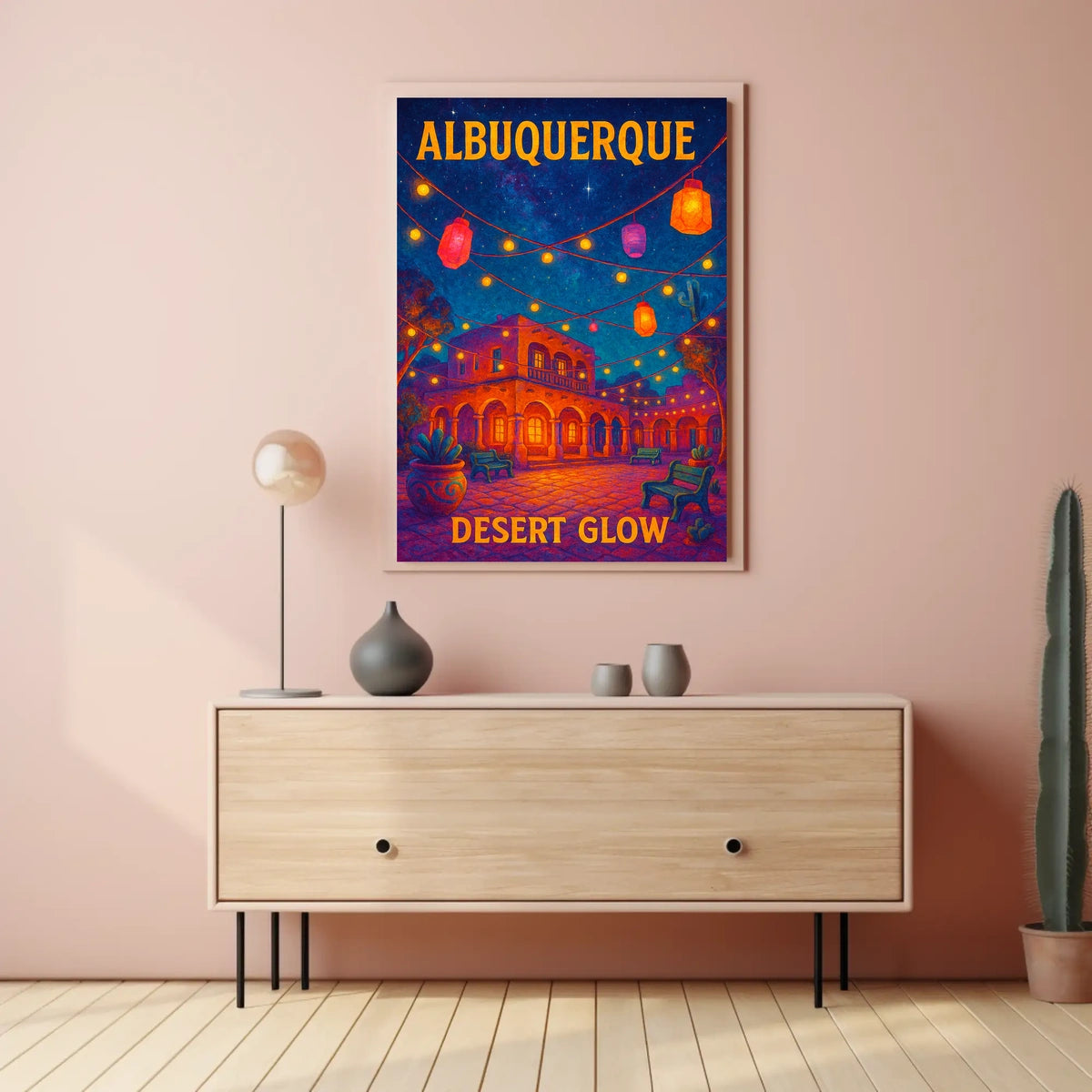 Albuquerque Desert Glow Poster