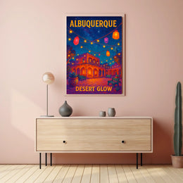 Albuquerque Desert Glow Poster