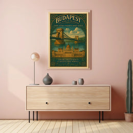 Budapest The Pearl Of The Danube Poster