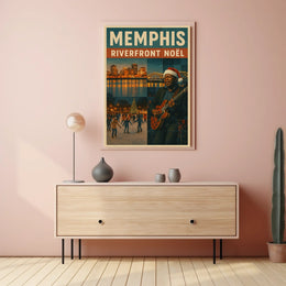 Memphis Riverfront Noël Poster