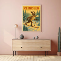 Reindeer Ski Adventure Poster