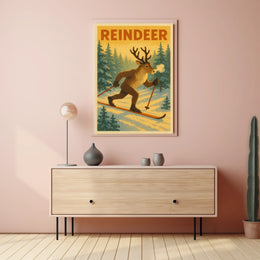 Reindeer Ski Adventure Poster