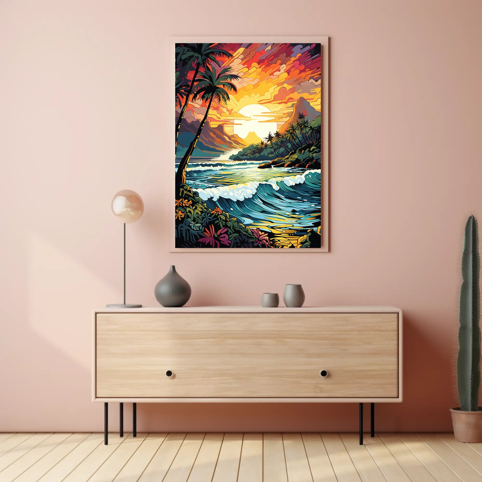 Tropical Sunset Serenity Poster