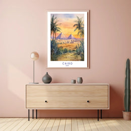 Sunset Over the Pyramids Poster PosterGoat