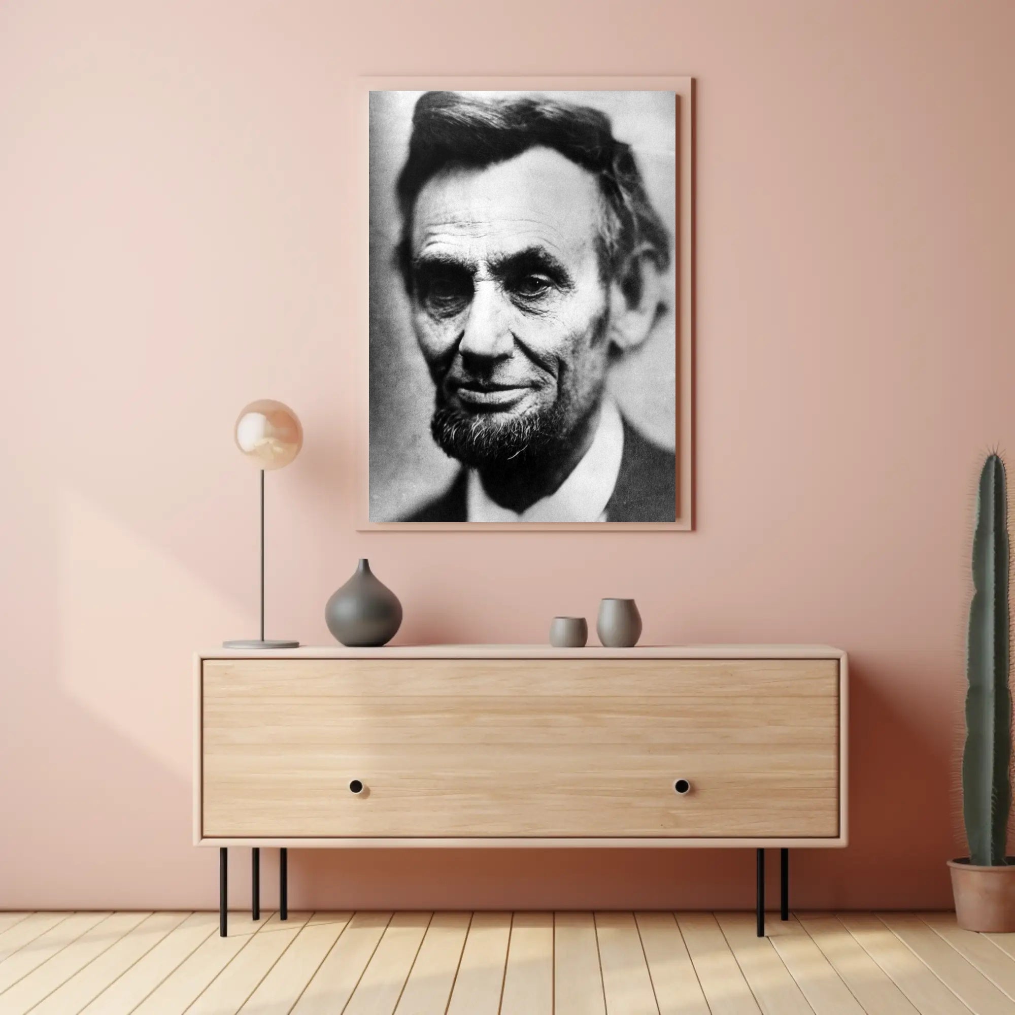 Abraham Lincoln Capitol Background Painting Poster Art Print PosterGoat