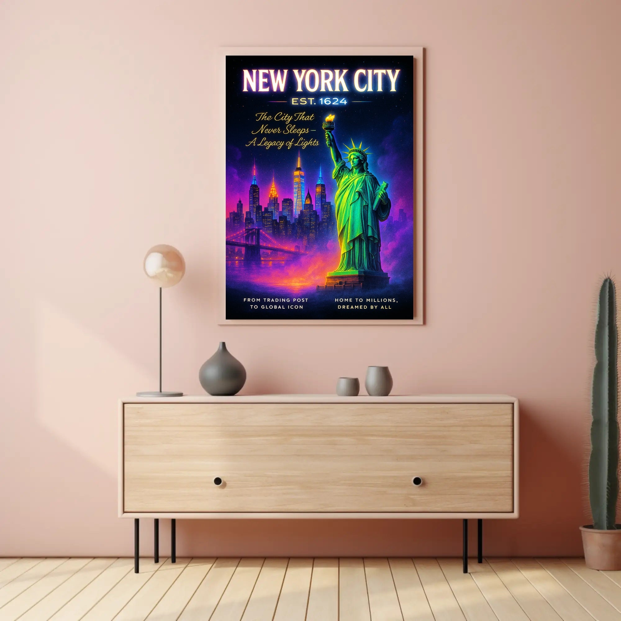 New York City A Legacy of Lights Poster PosterGoat