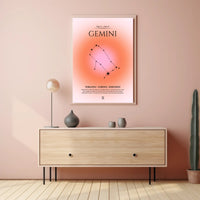 Gemini Zodiac Infographic Poster in Vibrant Modern Design PosterGoat