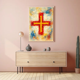 Vibrant Cross Poster