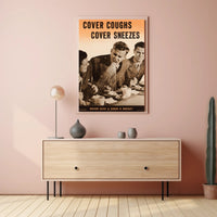 Cover Coughs and Sneezes WWII Propaganda Poster PosterGoat
