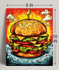 Towering Burger Delight Poster PosterGoat