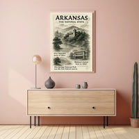 Arkansas The Natural State Vintage Travel Poster