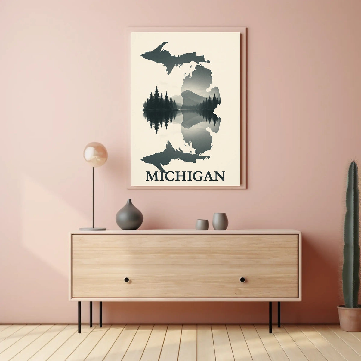 Michigan Landscape Reflection Poster