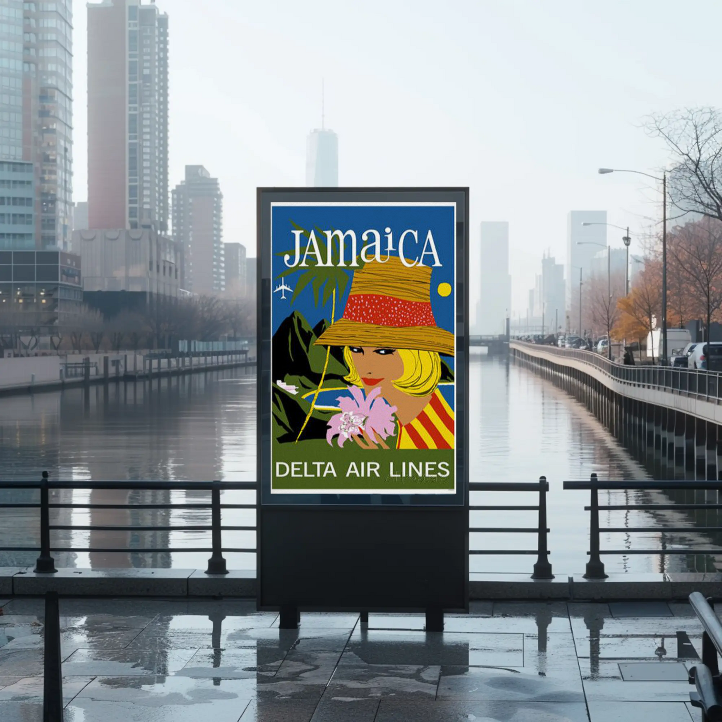 Jamaica - Delta Air Lines Vintage Travel Poster