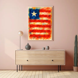 Abstract American Flag Poster