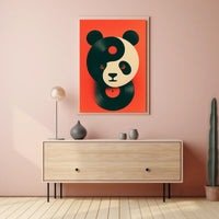 Yin-Yang Panda Vinyl Poster