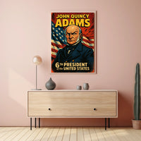 John Quincy Adams 6th President Poster Vintage Heritage Art