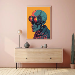 Futuristic Skull Vision Poster for Unique Home Decor PosterGoat