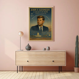 John F. Kennedy Legacy Vintage Patriotic Poster Print