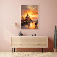 St. Basil's Cathedral at Sunset – Cultural or Heritage Poster
