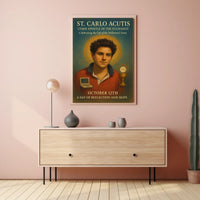 St. Carlo Acutis Cyber Apostle of the Eucharist Poster