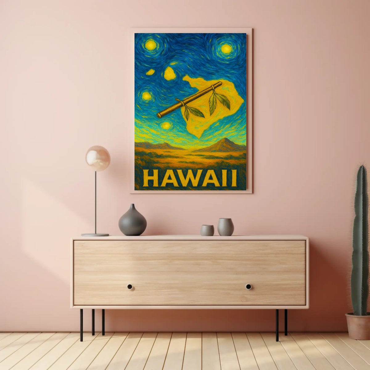 Hawaii Starry Night Poster